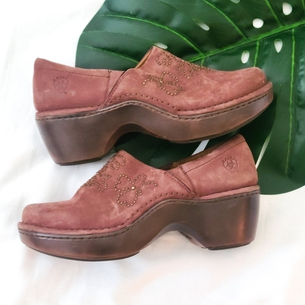 Ariat Mules clogs Western Slip On Rodeo Cowboy Cowgirl Studded Grunge Comfort